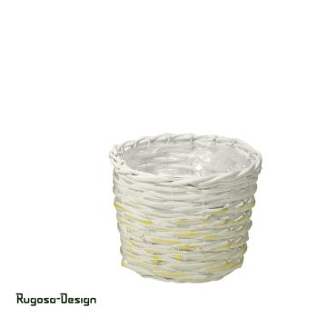 Weiden-Pflanzkorb, gelb/raureif