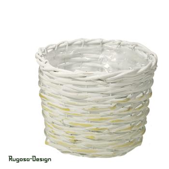 Weiden-Pflanzkorb, gelb/raureif