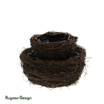 Reben-Pflanznester, natur, 2er Satz