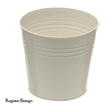 Zink-Pflanztopf, creme, d 15cm