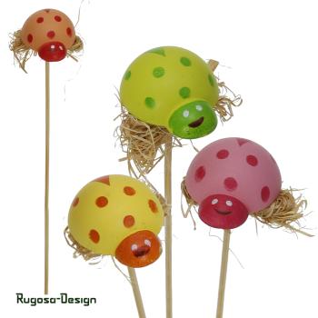 Holz-Käferstecker, bunt, 3,5cm