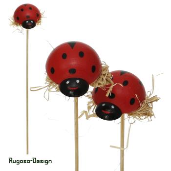 Holz-Käferstecker, rot, 3,5cm