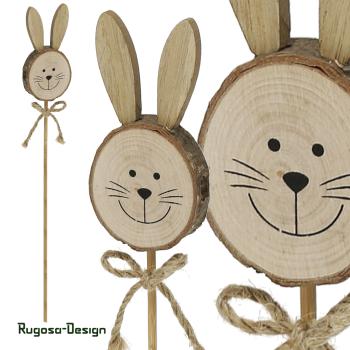 Holz-Hasenstecker, natur, 6cm