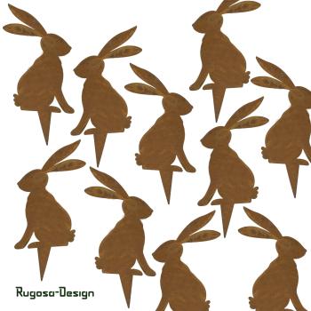 Rost-Hasenstecker, rost, 6cm