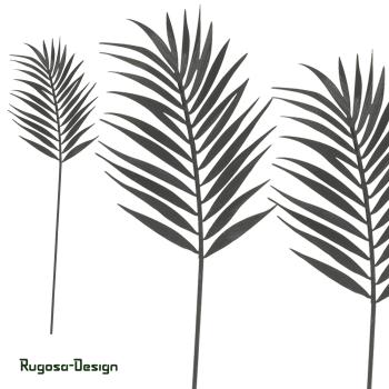 Metall-Farnzweigstecker, grau, 15x24x45cm