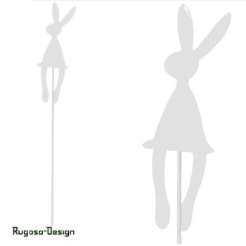 Holz-Hasenstecker, weiß