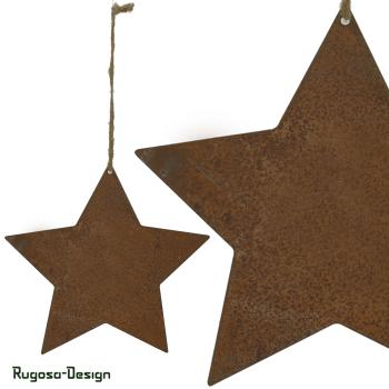 Rost-Sternhänger, rost, 23cm