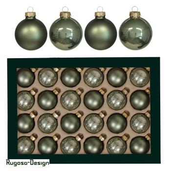 Glas-Kugeln, granitgrün, 2fach, 40mm