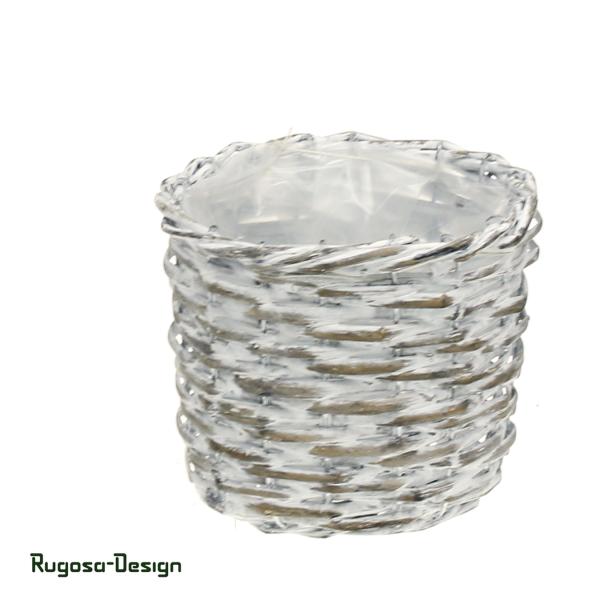 Weiden-Pflanzkorb, grau/raureif, 8/P