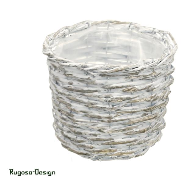 Weiden-Pflanzkorb, grau/raureif, 8/P