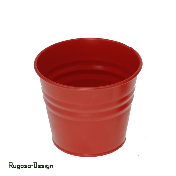 Zink-Pflanztopf, rot, 10cm