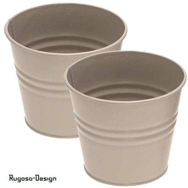 Zink-Pflanztopf, grau, 12cm