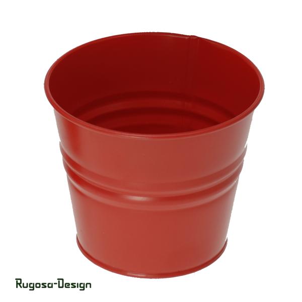 Zink-Pflanztopf, rot, 12cm