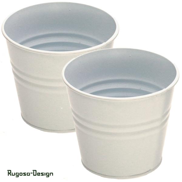Zink-Pflanztopf, weiß, 12cm