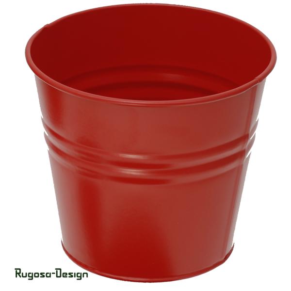 Zink-Pflanztopf, rot, 14,5cm