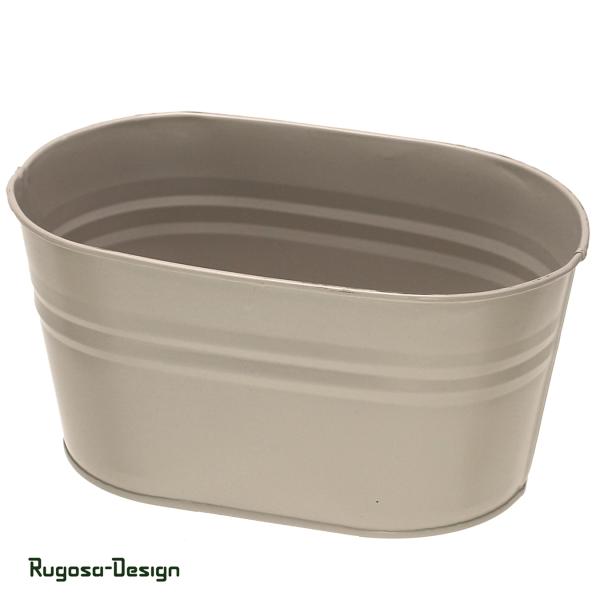 Zink-Pflanzschale, grau, 18x11cm