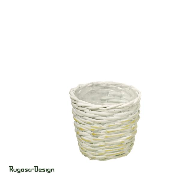 Weiden-Pflanzkorb, gelb/raureif