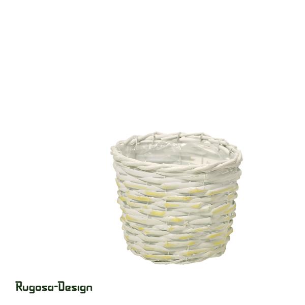 Weiden-Pflanzkorb, gelb/raureif