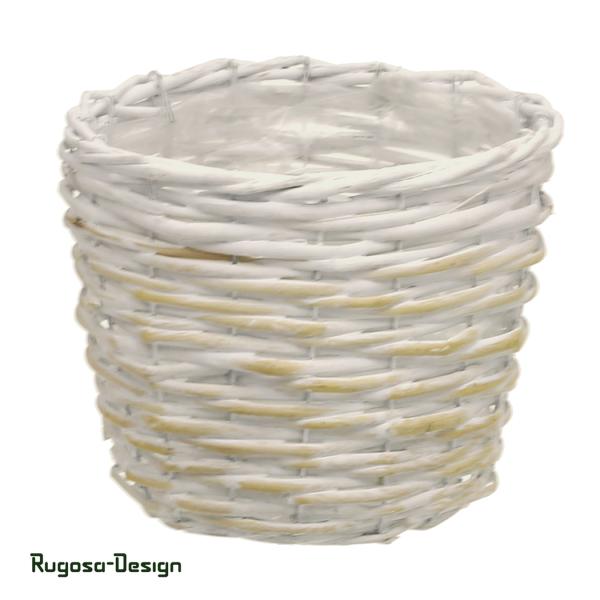 Weiden-Pflanzkorb, gelb/raureif, 6/P