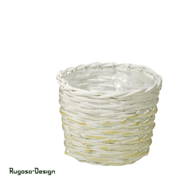 Weiden-Pflanzkorb, gelb/raureif