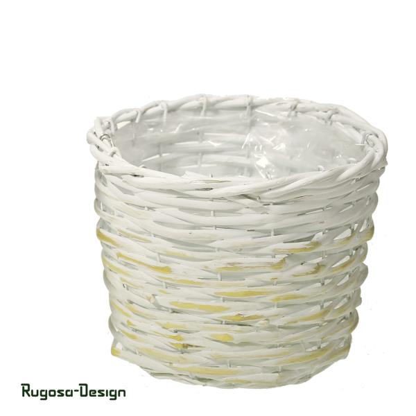 Weiden-Pflanzkorb, gelb/raureif