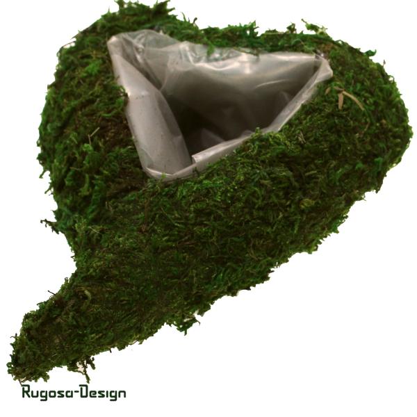 Moos-Pflanzherz, grün, 19cm