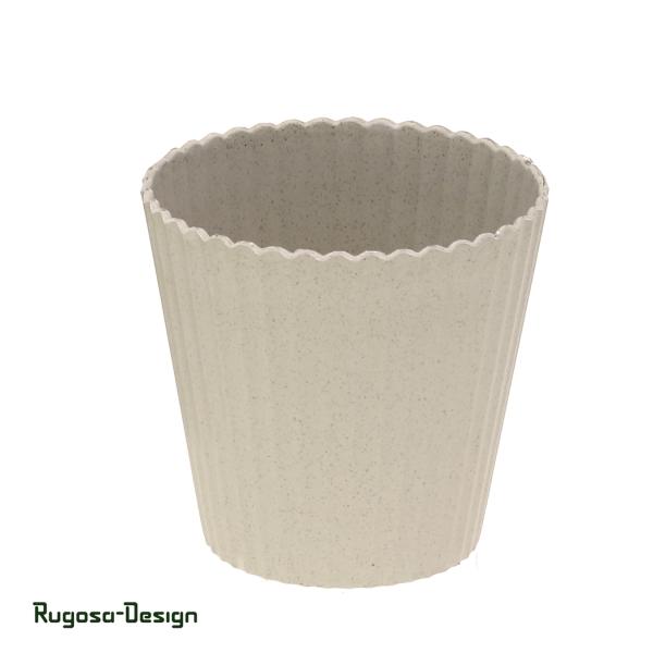 Melanin-Pflanztopf geriffelt, sand, d 13cm