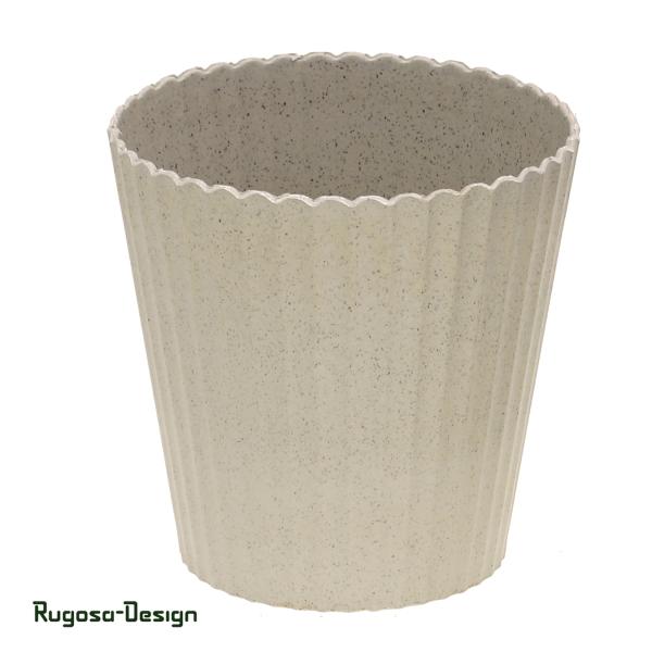 Melanin-Pflanztopf geriffelt, sand, d 15cm