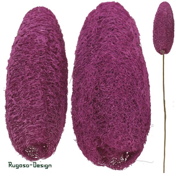 Luffa mit Stab, erika/raureif, 15-20cm