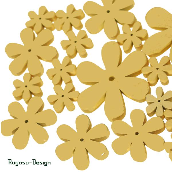 Holz-Blumenstreu, gelb, 96/P