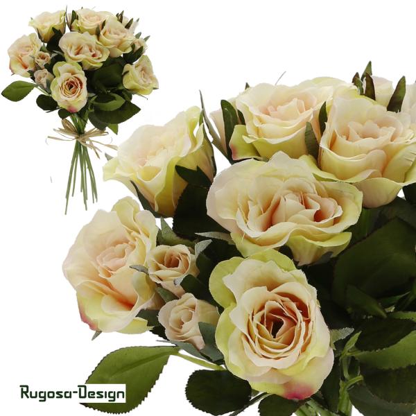 Rosensträußchen, apricot, 27cm