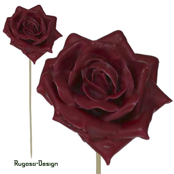 Wachsrose, dunkelrot, 10cm