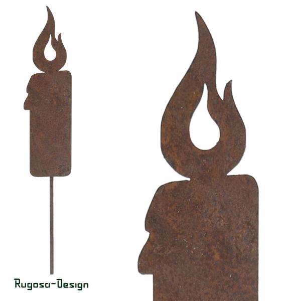 Rost-Kerzenstecker, rost, 8cm