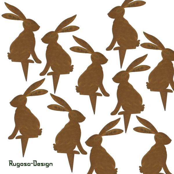 Rost-Hasenstecker, rost, 6cm