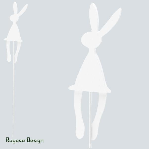 Holz-Hasenstecker, weiß