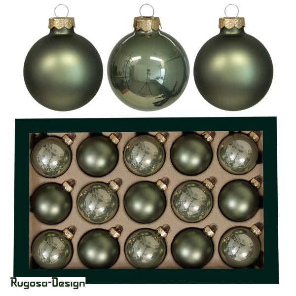 Glas-Kugeln, granitgrün, 2fach, 57mm